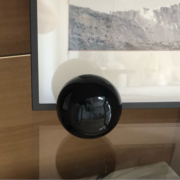 CB2 Nix black decorative sphere object - Picture 1 of 7